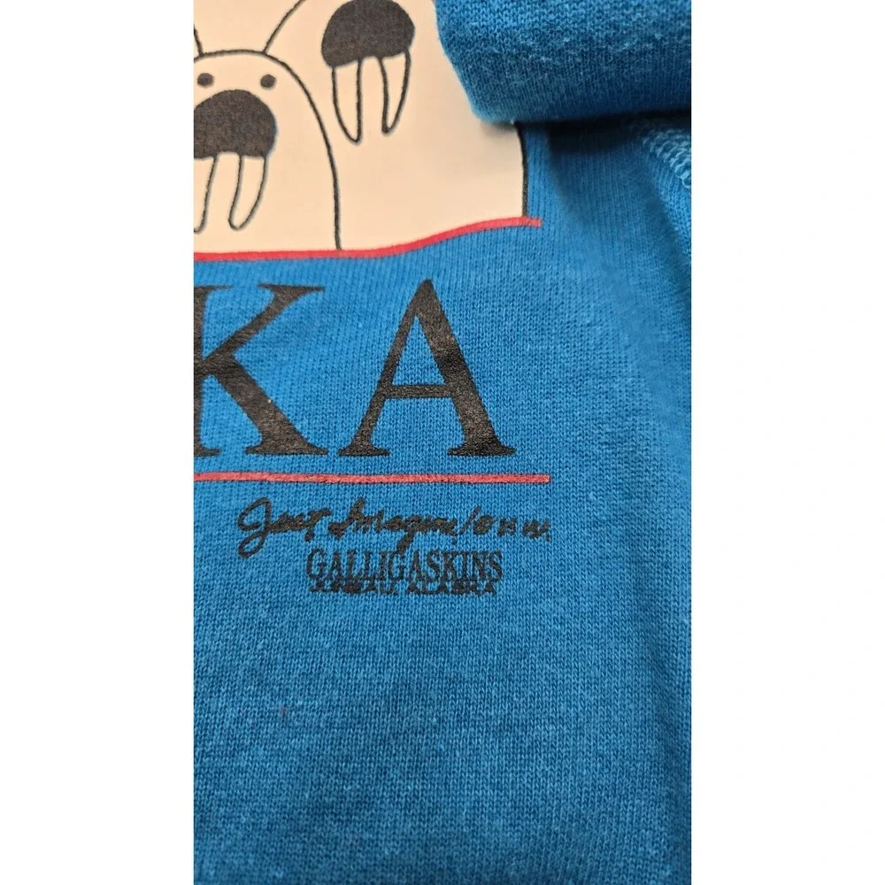 Vintage 1983 Alaska Walrus Sweatshirt Kids XS 2-4 USA Hanes Juneau Souvenir